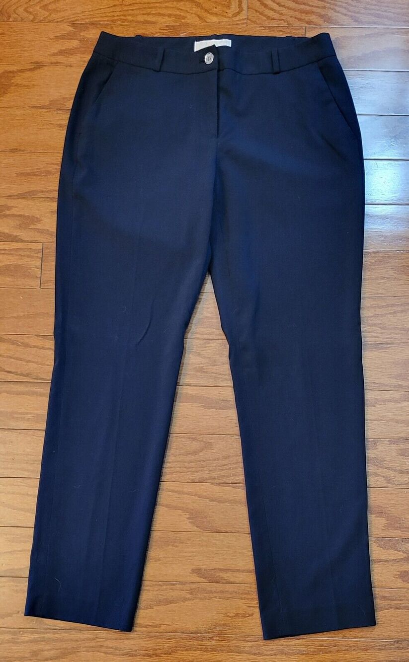 Michael Kors Women's Size 6 Navy Blue Stretch Straight Leg Pants